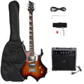 Burning Fire 6-String Electric Guitar Kit with Bag & 20W Amp