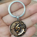Piano Key Music Note Keychain Gift