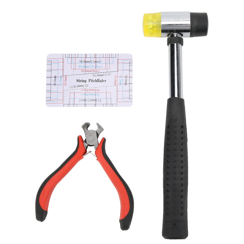 Guitar Repair Tool Set – Double-Head Hammer & String Action Gauge