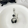 Glitter Earphone-shaped Keychain Cute Star Guitar Microphone Pendant Phone Chain Lanyard Girly Backpack Charms Bag Hanging Gifts