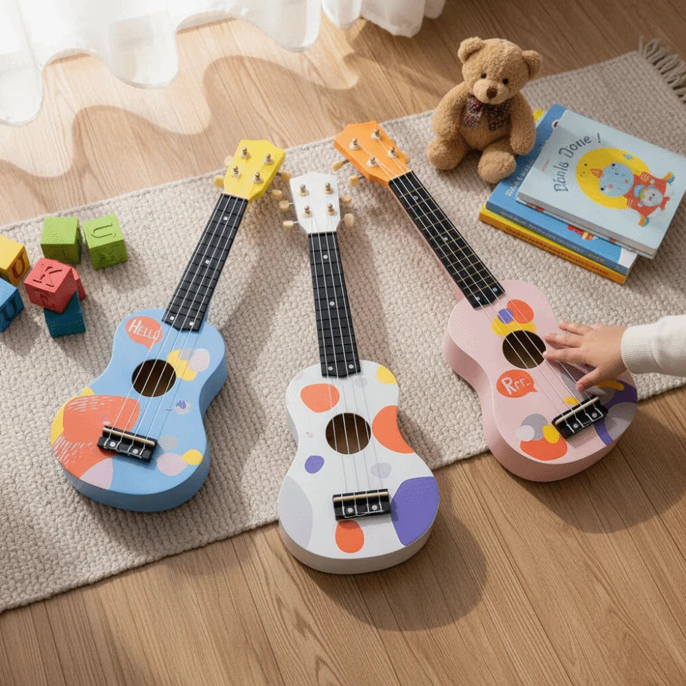 21-Inch Wooden Beginner Ukulele for Students