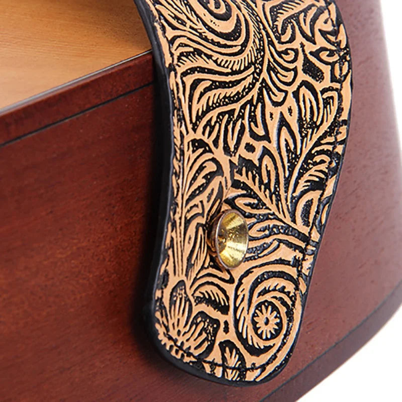 Leather Guitar Strap - Fits Acoustic, Electric, and Guitars, Adjustable to Any Player