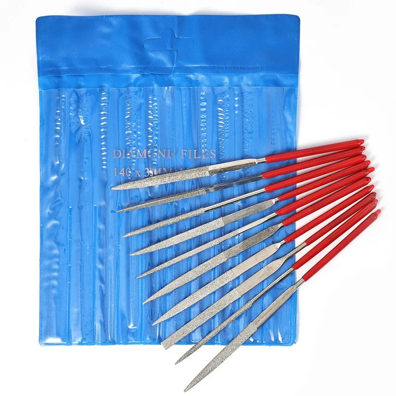 10-Piece Guitar Fret File Set – Nut Slot & Fret Repair Tools