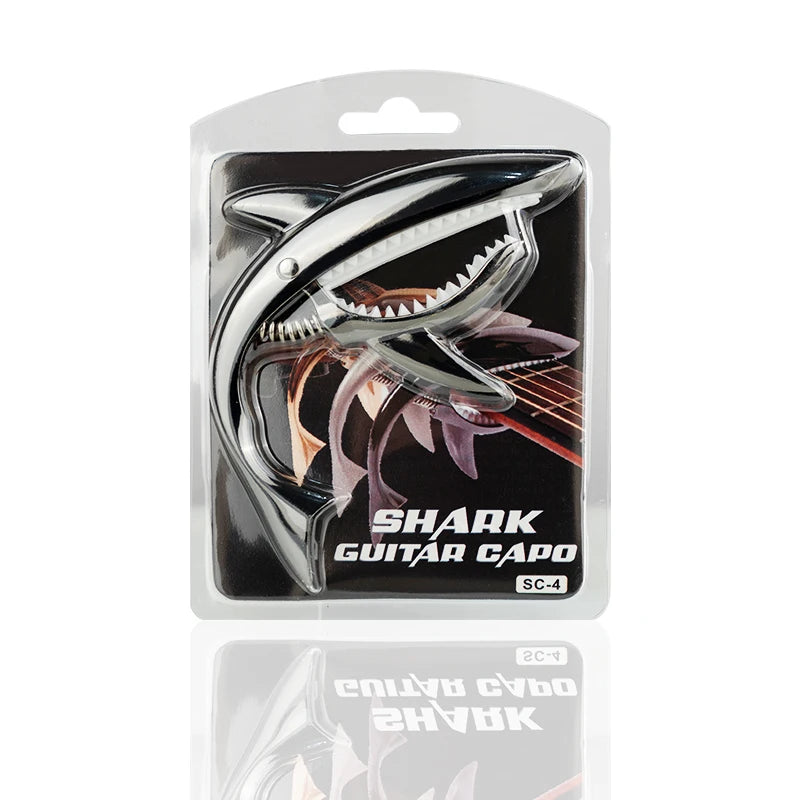 Shark Guitar Capo — Unique Metal Design for Acoustic & Electric Guitar