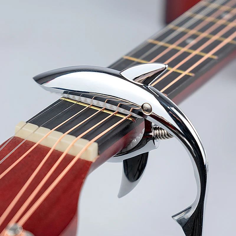 Shark Guitar Capo — Unique Metal Design for Acoustic & Electric Guitar