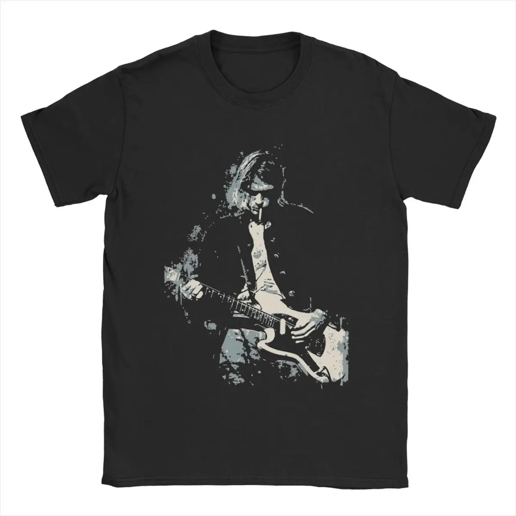 2025 Men's Kurt Cobain Guitar T Shirts Cotton Clothes Amazing Short Sleeve Round Collar Tees Original T Shirts
