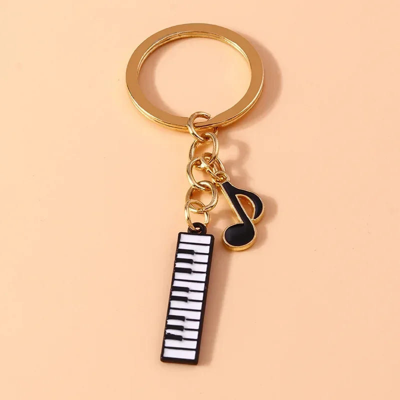 Piano Music Note Keychain Gift