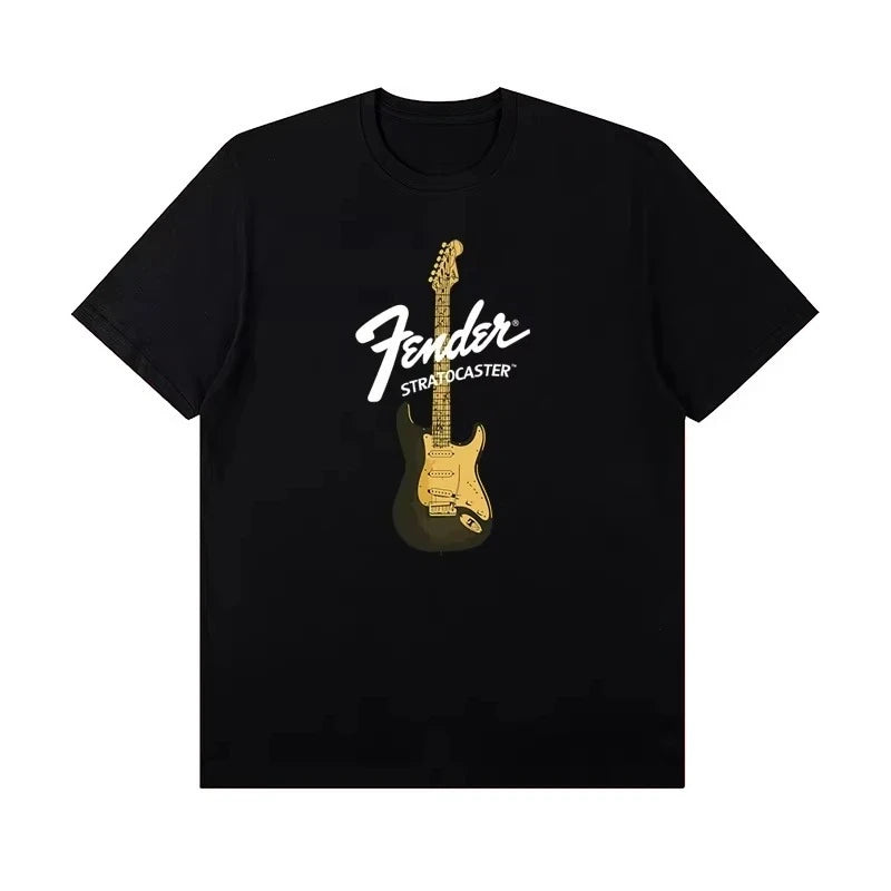 Jimi Hendrix T Shirt 2026 New Electric Guitar Graphic Cotton Blend Men Women Unisex Oversized Fender Style Rock Streetwear Top