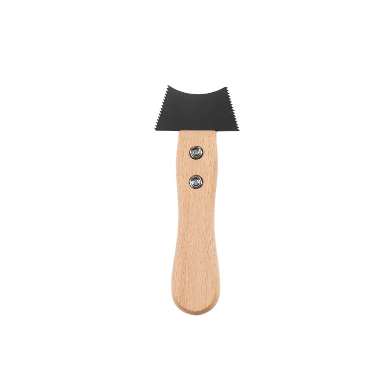 Stainless Steel Guitar Groove Cleaning Tool – Wooden Handle Repair File