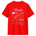 Men T-Shirt Fender The Original Telecaster Guitar Schematic Poster 100% Cotton Tee Shirt Short Sleeve T Shirt Clothing
