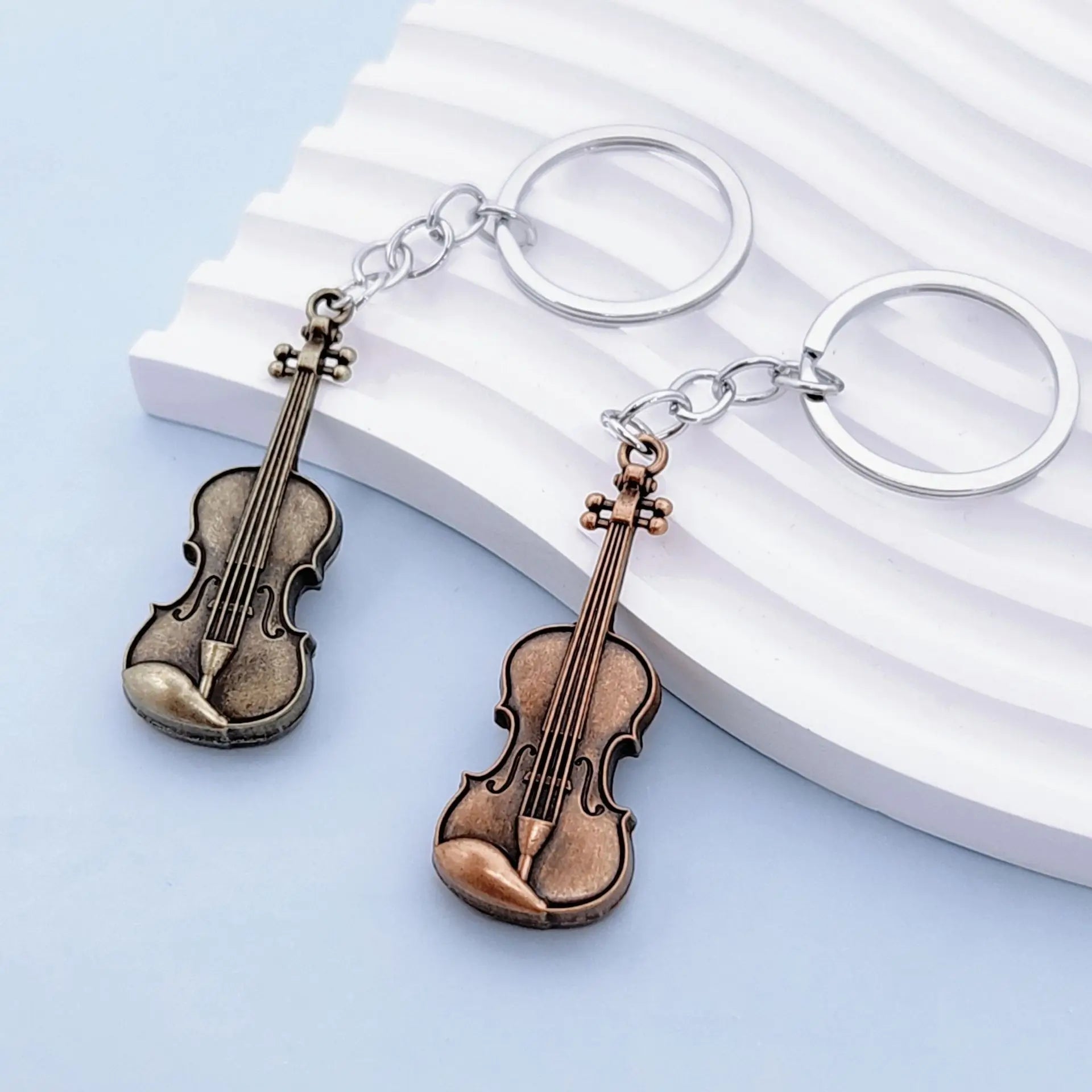 Vintage Guitar Violin Keychain – Bag Pendant Couple Gift