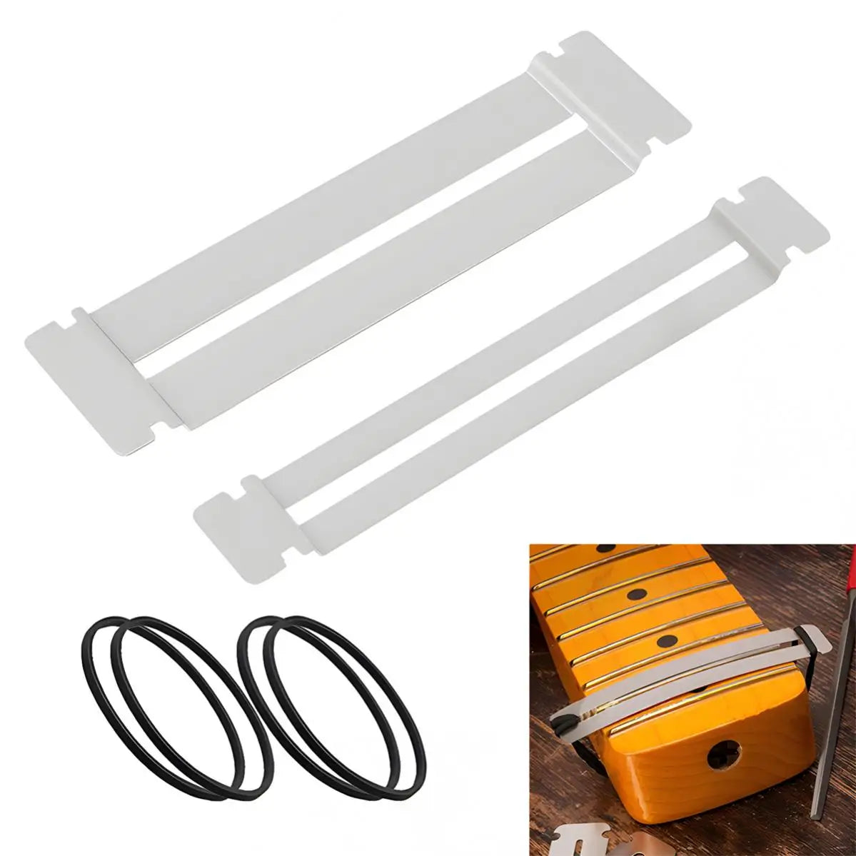 2-Piece Fretboard Guard Set – Stainless Steel Fret Protectors