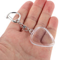 Heart Guitar Pick Holder Keychain – Clear Storage Case with Keyring
