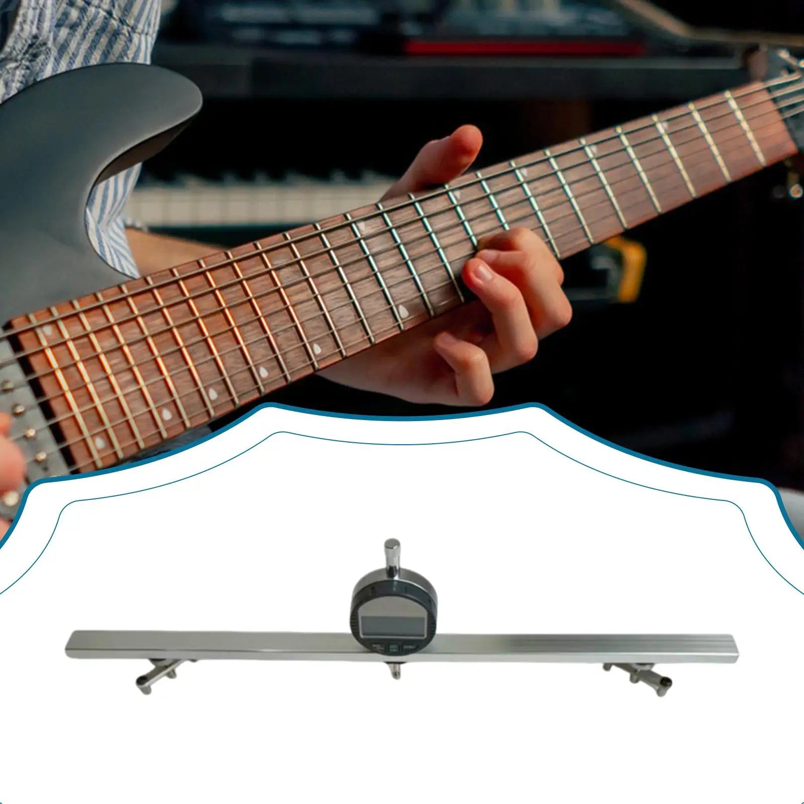 Guitar Neck Relief Gauge – Nut Height & Curvature Measuring Tool