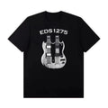 Gibson Gibson Electric Guitar Peripheral Graphic Rock T-shirt Short Sleeve Male Band Guitarist Practice Costume High Quality