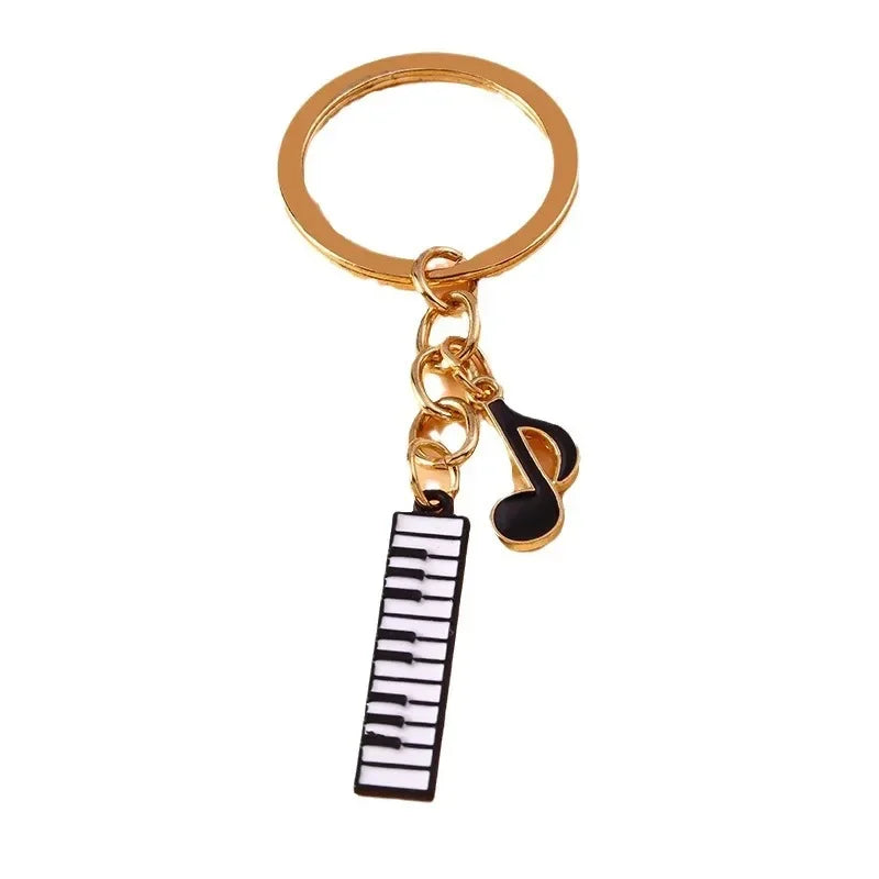 Piano Music Note Keychain Gift