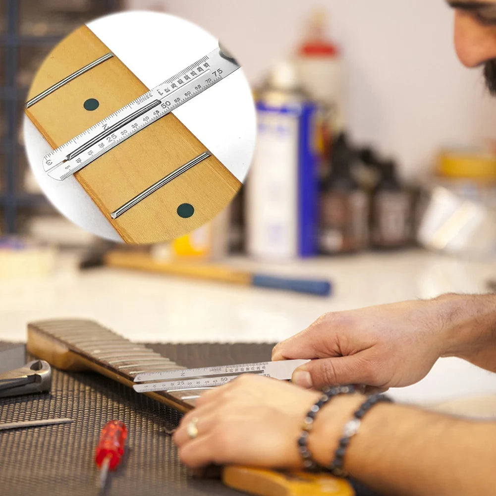Guitar Nut Slot & Fret Scraper Kit – Stainless Steel Repair Tools