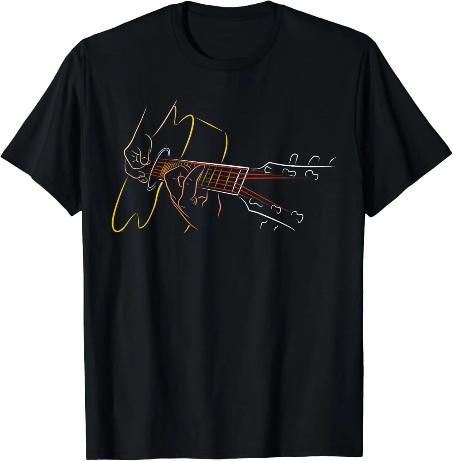 Acoustic Guitar Player TShirt | Great Guitarist or Band Gift Clothes Custom Printed Graphic Shirts Unisex Summer Soft Tops