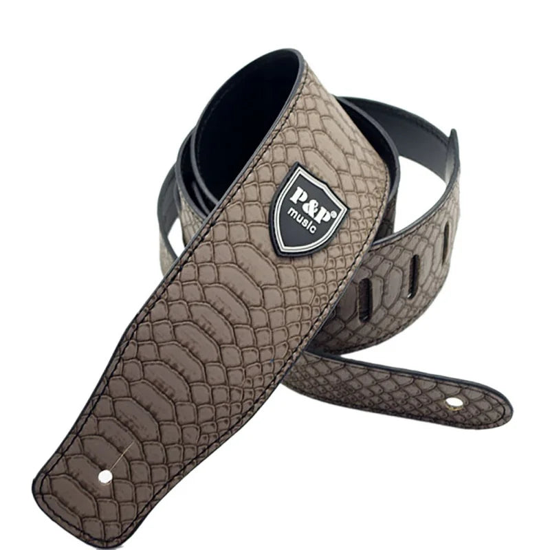 Adjustable Leather Guitar Strap for Acoustic & Electric Guitar