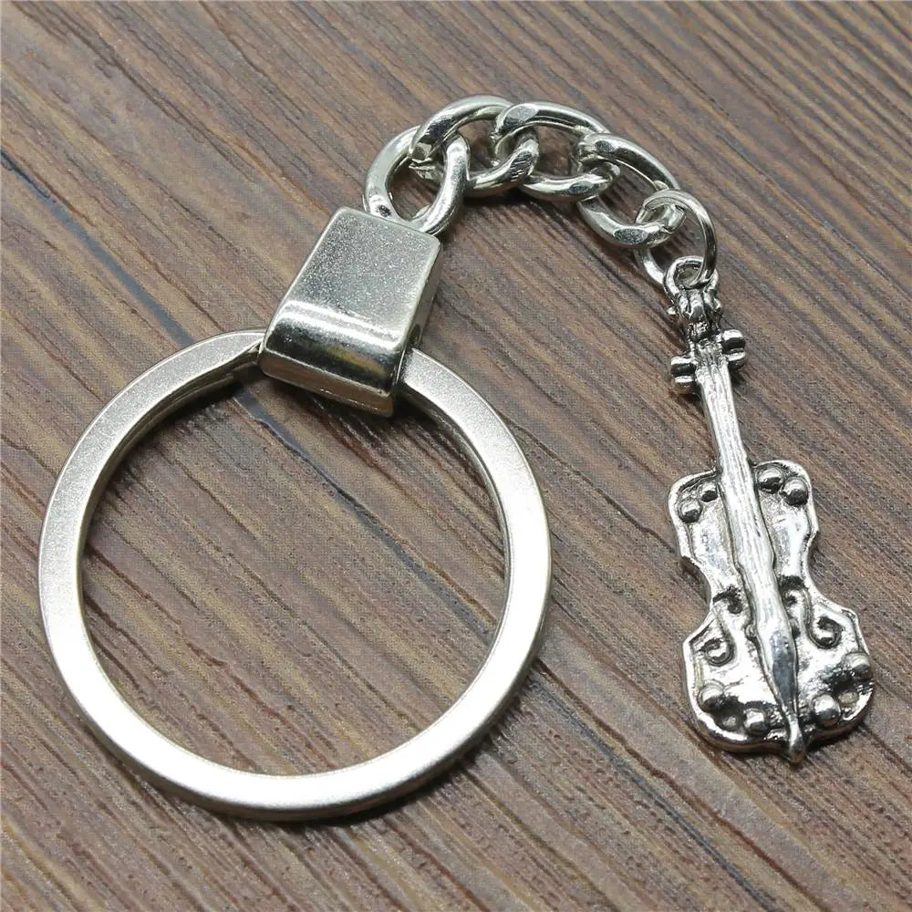 Microphone & Guitar Keychain – Handmade Music Charm Gift