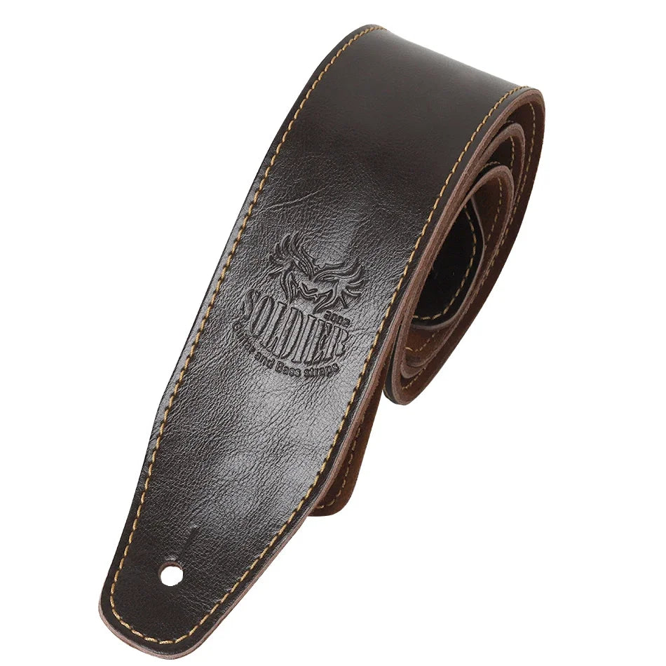 Adjustable Genuine Leather Guitar Strap for Acoustic, Electric & Bass Guitars 🎸✨