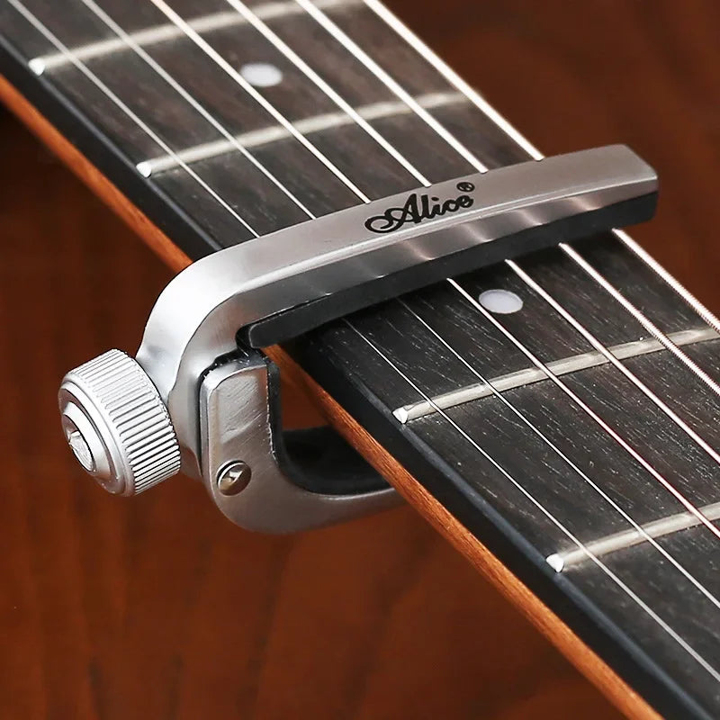 Universal Spring Capo for Guitar, Bass & Ukulele — Metal, Quick-Change