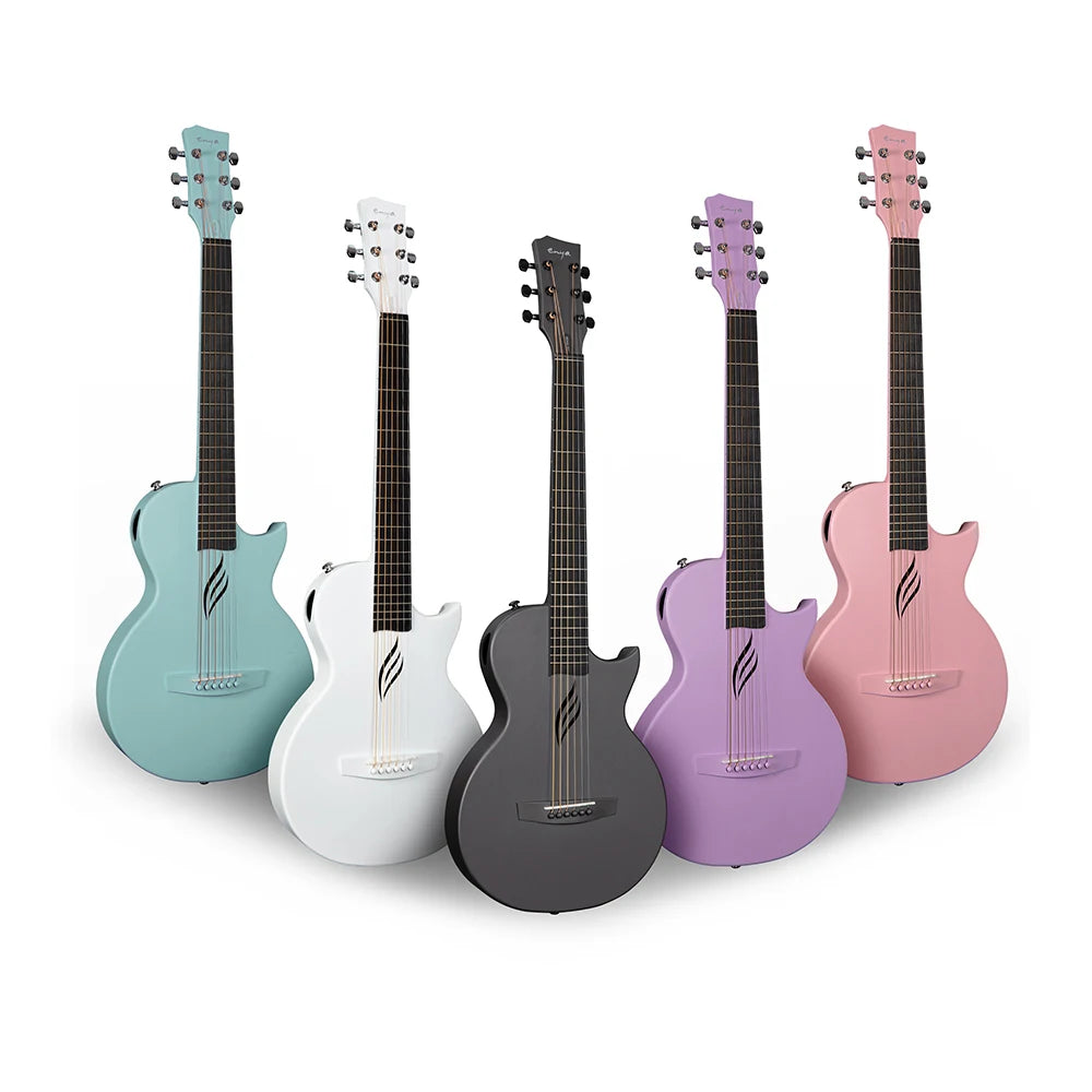 Enya Nova Go 35” Carbon Fiber Acoustic Guitar | One-Piece Travel Guitar with Beginner Kit, Gig Bag & Strap