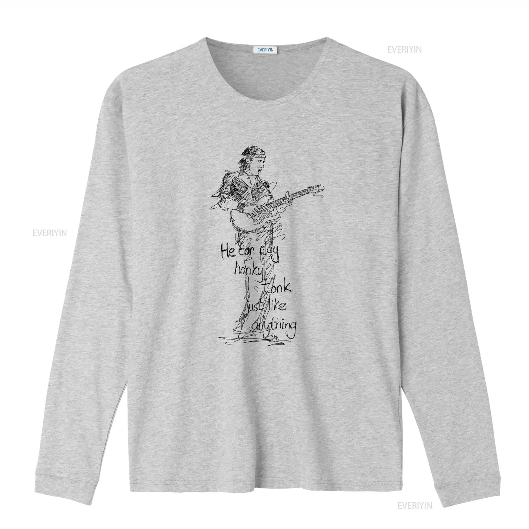 Mark Knopfler Dire Straits Rock Guitarist T Shirt for Men Fairwear Approved Cotton with Stylish Sketch Print Perfect vintage