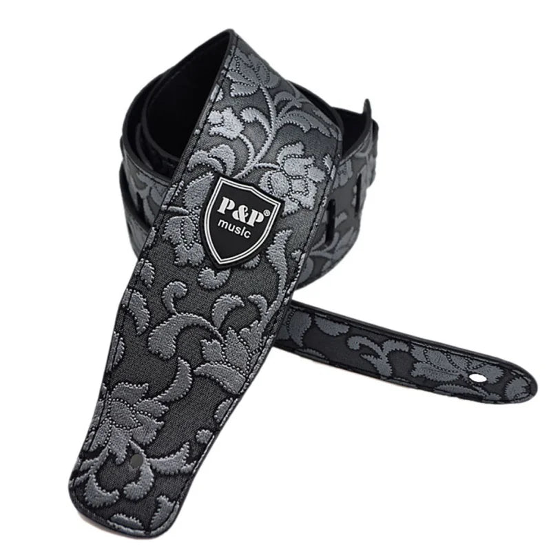 Adjustable Leather Guitar Strap for Acoustic & Electric Guitar