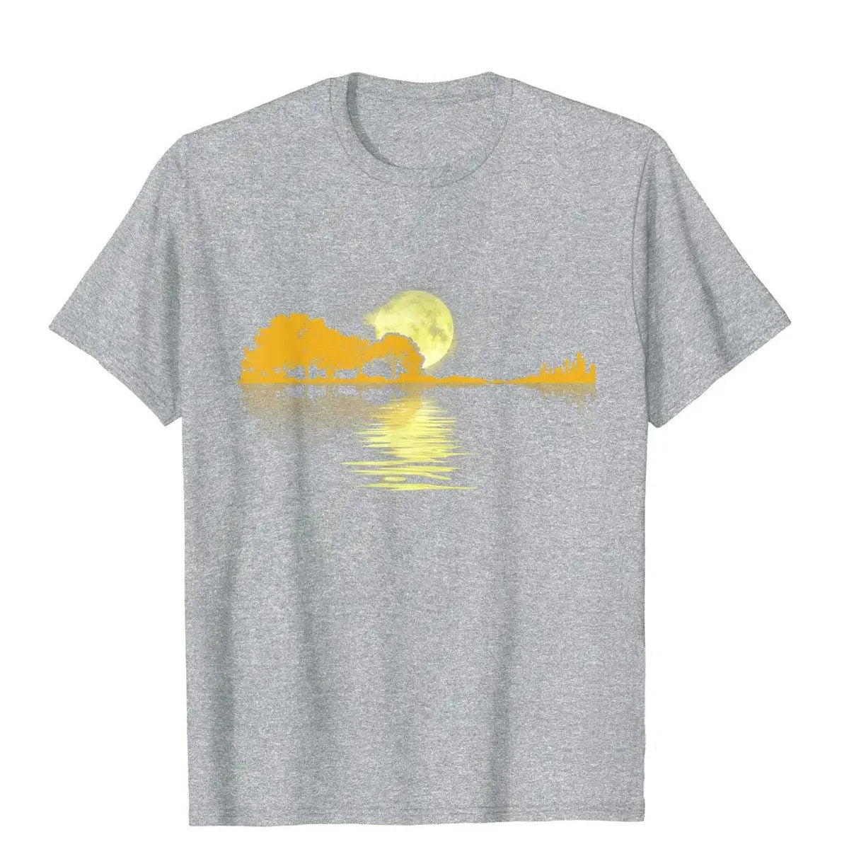 Guitar Lake Shadow T-Shirt - Casual Music Graphic Tee