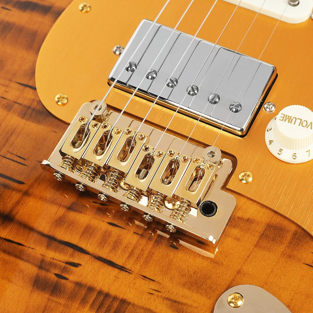 Vintage Electric Guitar with Roasted Maple Neck