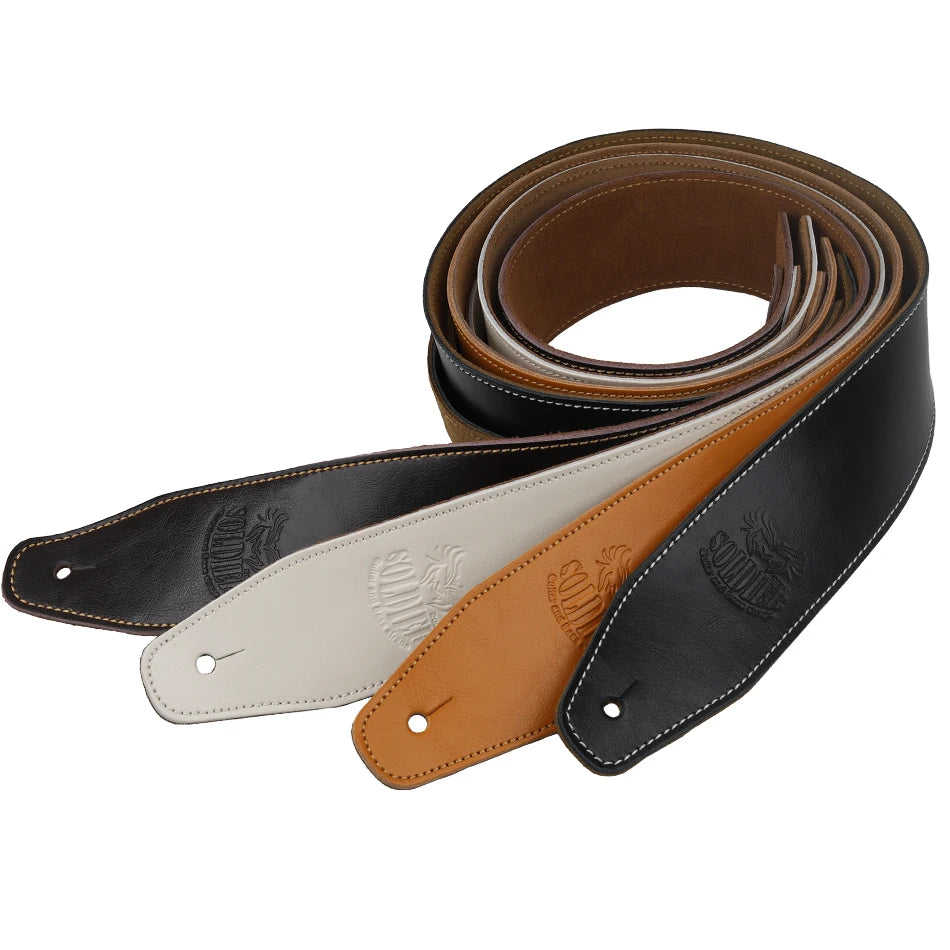 Adjustable Genuine Leather Guitar Strap for Acoustic, Electric & Bass Guitars 🎸✨