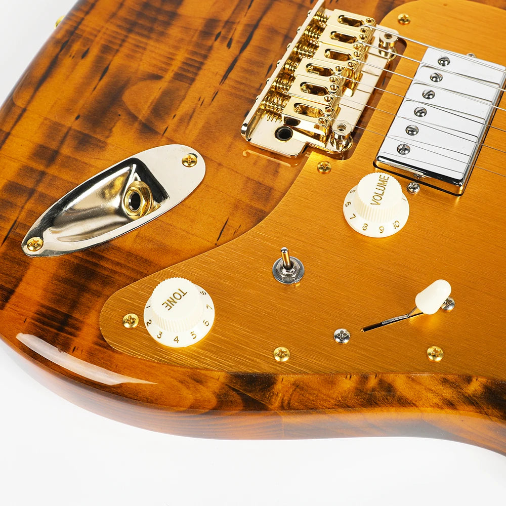 Vintage Electric Guitar with Roasted Maple Neck