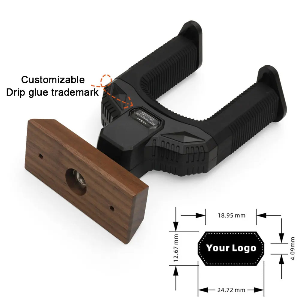 Self-Lock Wood Guitar Wall Hanger — Universal Display Stand for Electric, Bass & Ukulele