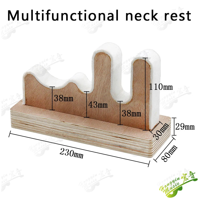 Guitar Neck Rest Support, Cork-Lined Wooden Caul for Acoustic & Electric Guitar Maintenance