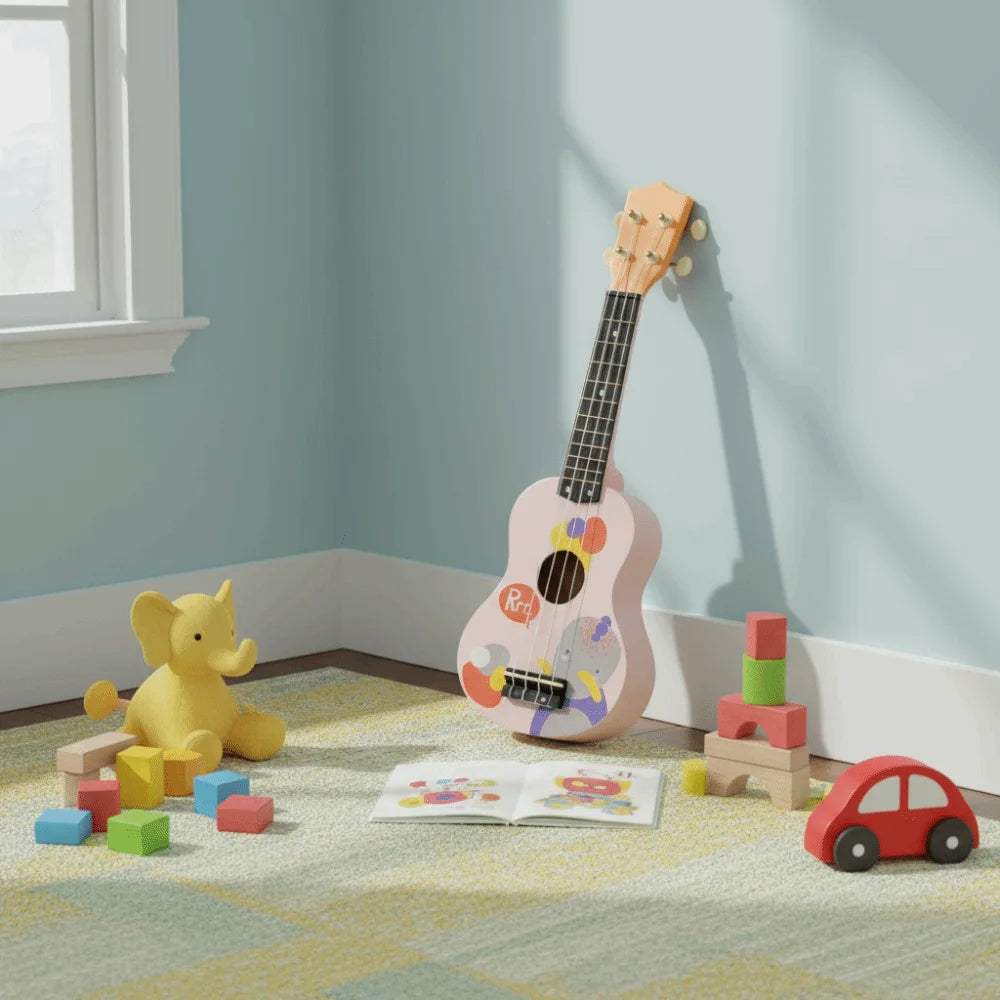 21-Inch Wooden Beginner Ukulele for Students