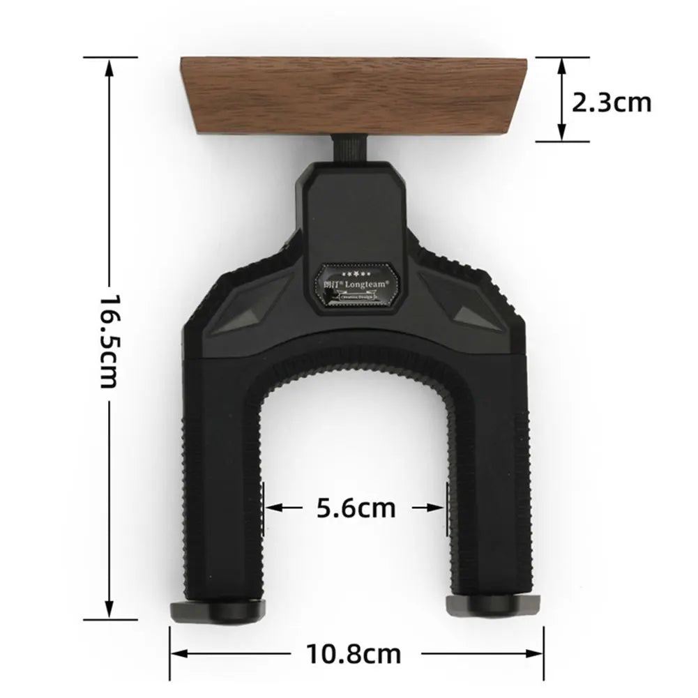 Self-Lock Wood Guitar Wall Hanger — Universal Display Stand for Electric, Bass & Ukulele
