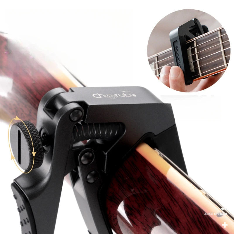 3 in 1 Cherub CGC-1 Acoustic Electric Classical Guitar Capo Aluminum Alloy Compatible with Various Radians