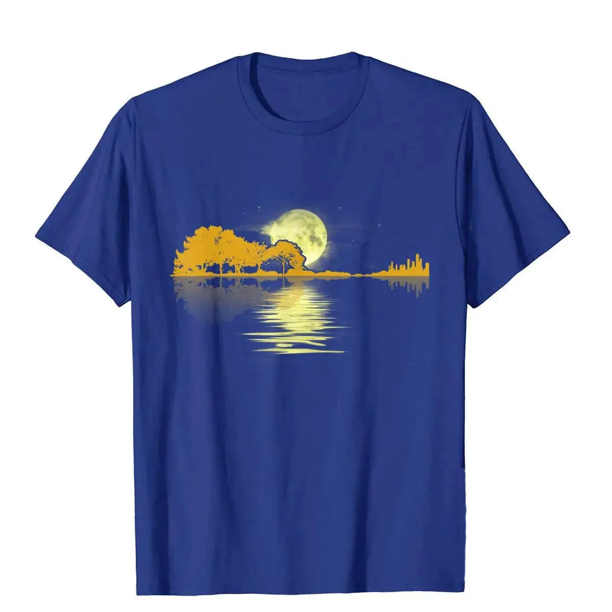 Guitar Lake Shadow T-Shirt - Casual Music Graphic Tee