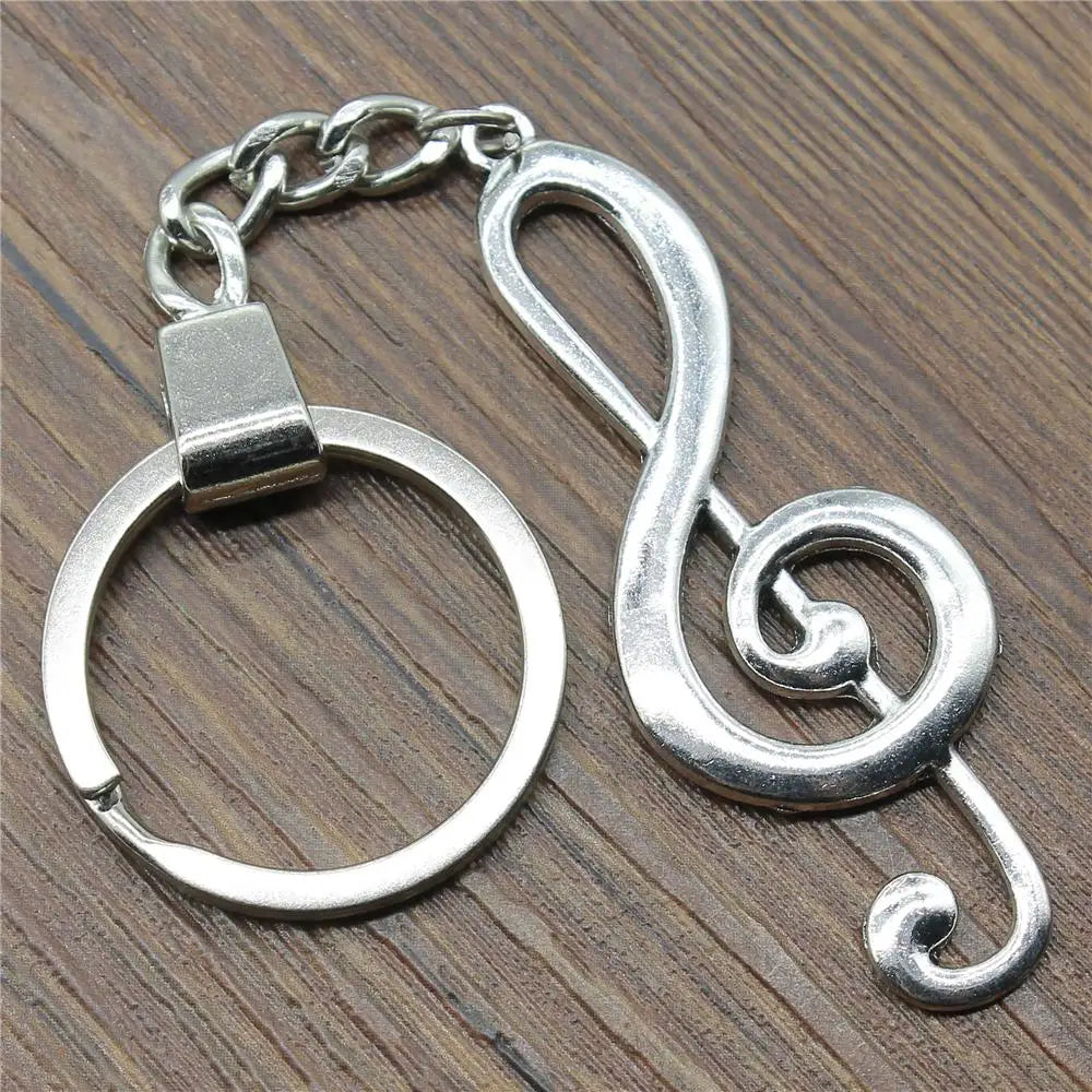 Microphone & Guitar Keychain – Handmade Music Charm Gift