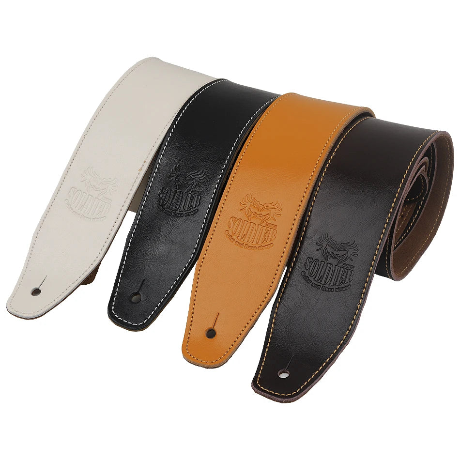 Adjustable Genuine Leather Guitar Strap for Acoustic, Electric & Bass Guitars 🎸✨