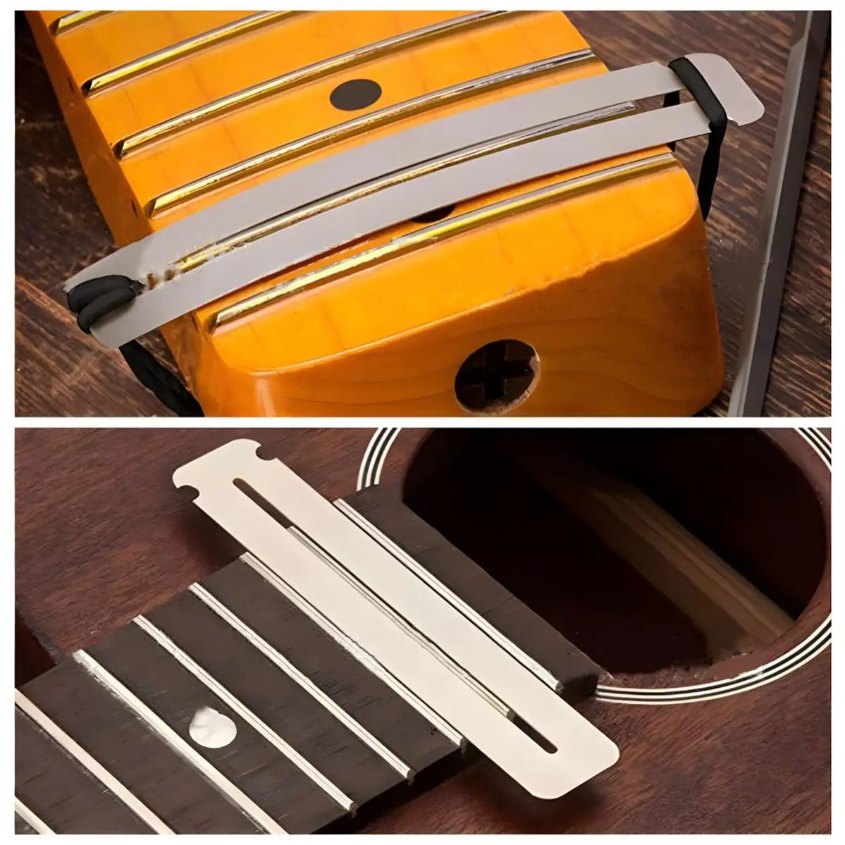 2-Piece Fretboard Guard Set – Stainless Steel Fret Protectors