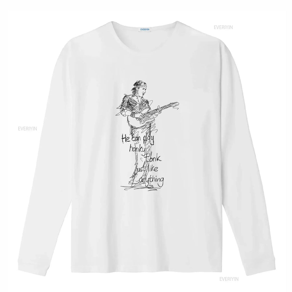 Mark Knopfler Dire Straits Rock Guitarist T Shirt for Men Fairwear Approved Cotton with Stylish Sketch Print Perfect vintage
