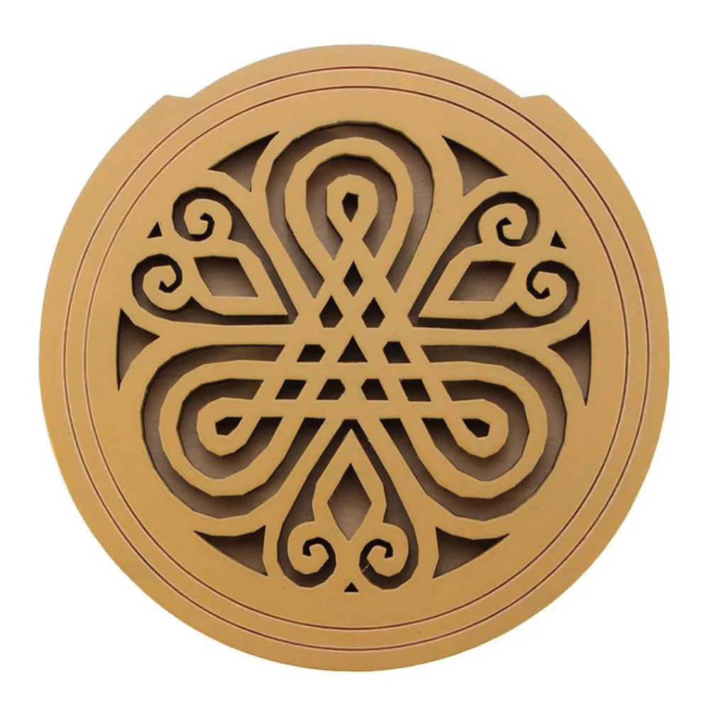 Acoustic Guitar Sound Hole Cover Made of Premium Wood Feedback Control Guitar Accessory Standard Size Chic Delicate Design