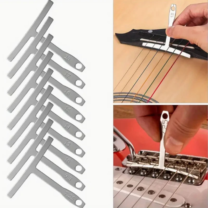 Understring Radius Gauge T-Ruler – Guitar Setup Measuring Tool