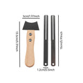 Stainless Steel Guitar Groove Cleaning Tool – Wooden Handle Repair File