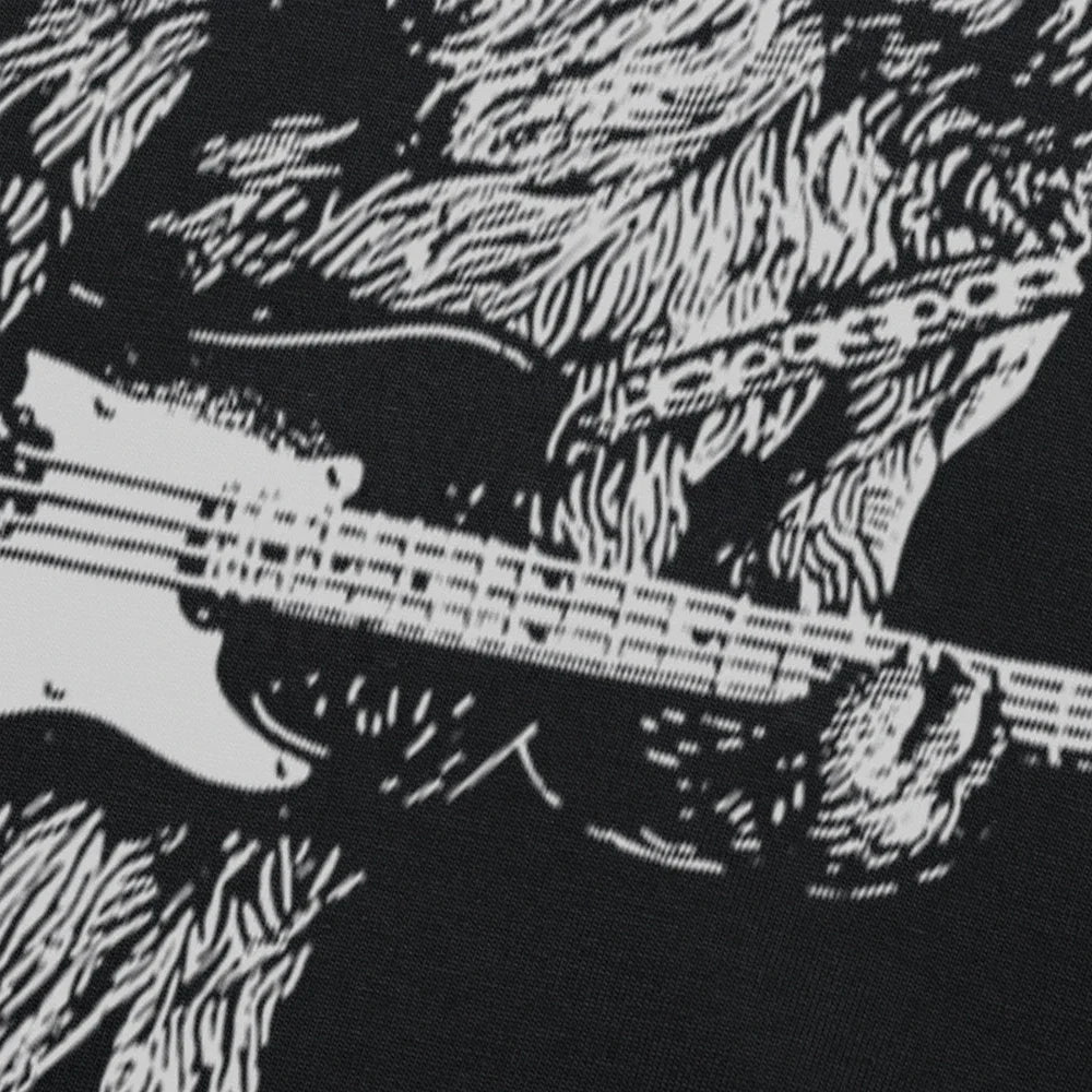 Bear Playing Bass Guitar T Shirts Graphic Cotton Streetwear Short Sleeve Birthday Gifts Summer Animal Playing Guitar T-shirt