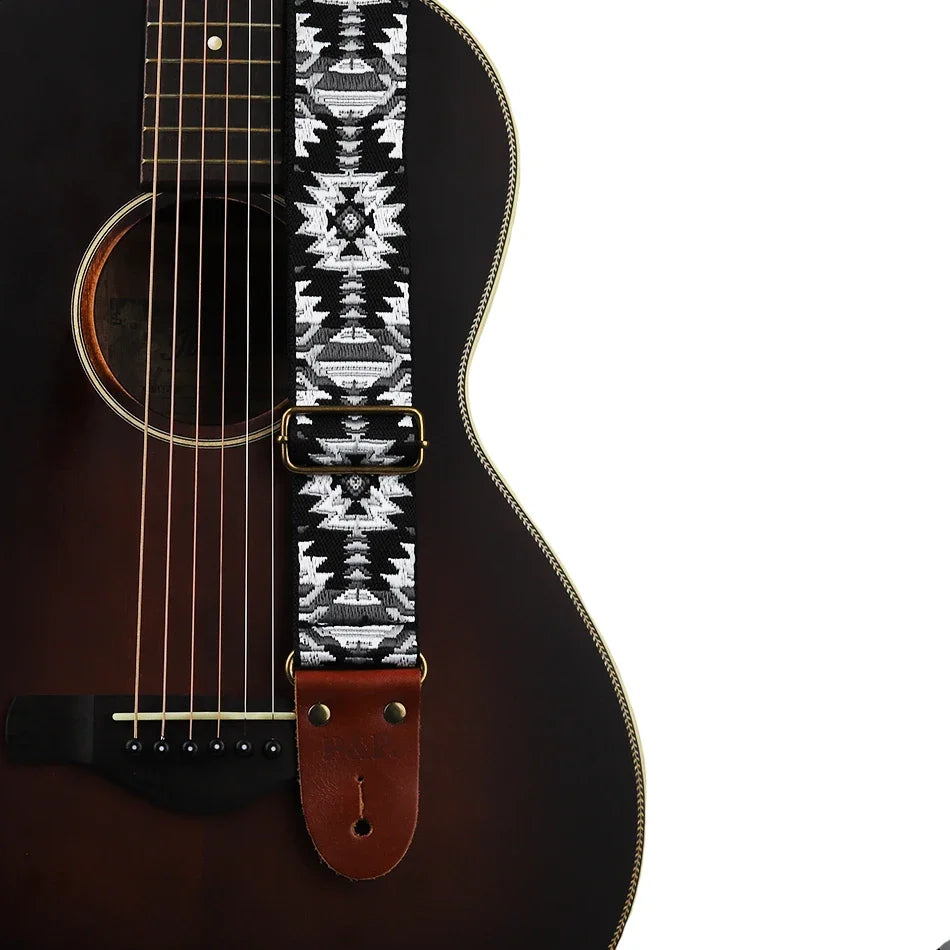 Bohemian Adjustable Guitar Strap for Acoustic, Electric & Bass