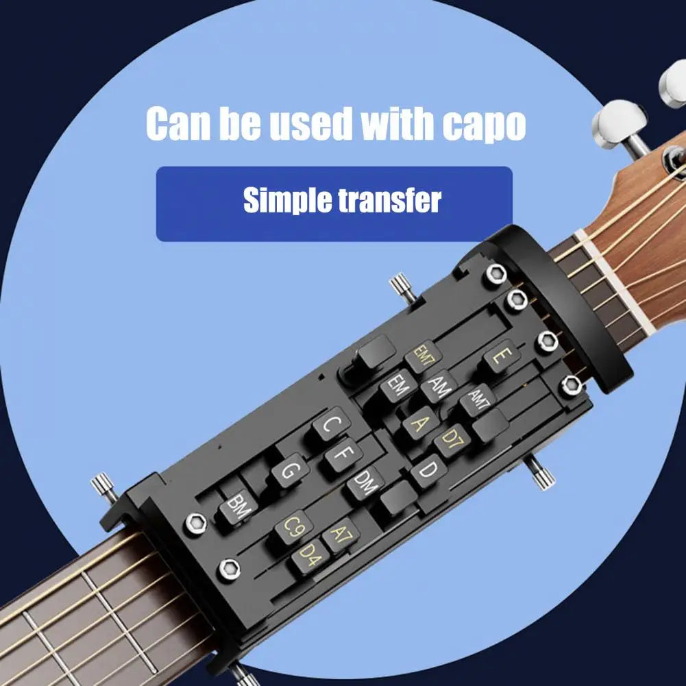 Guitar Chord Trainer Aid, Beginner Learning Tool for Acoustic & Electric Guitar