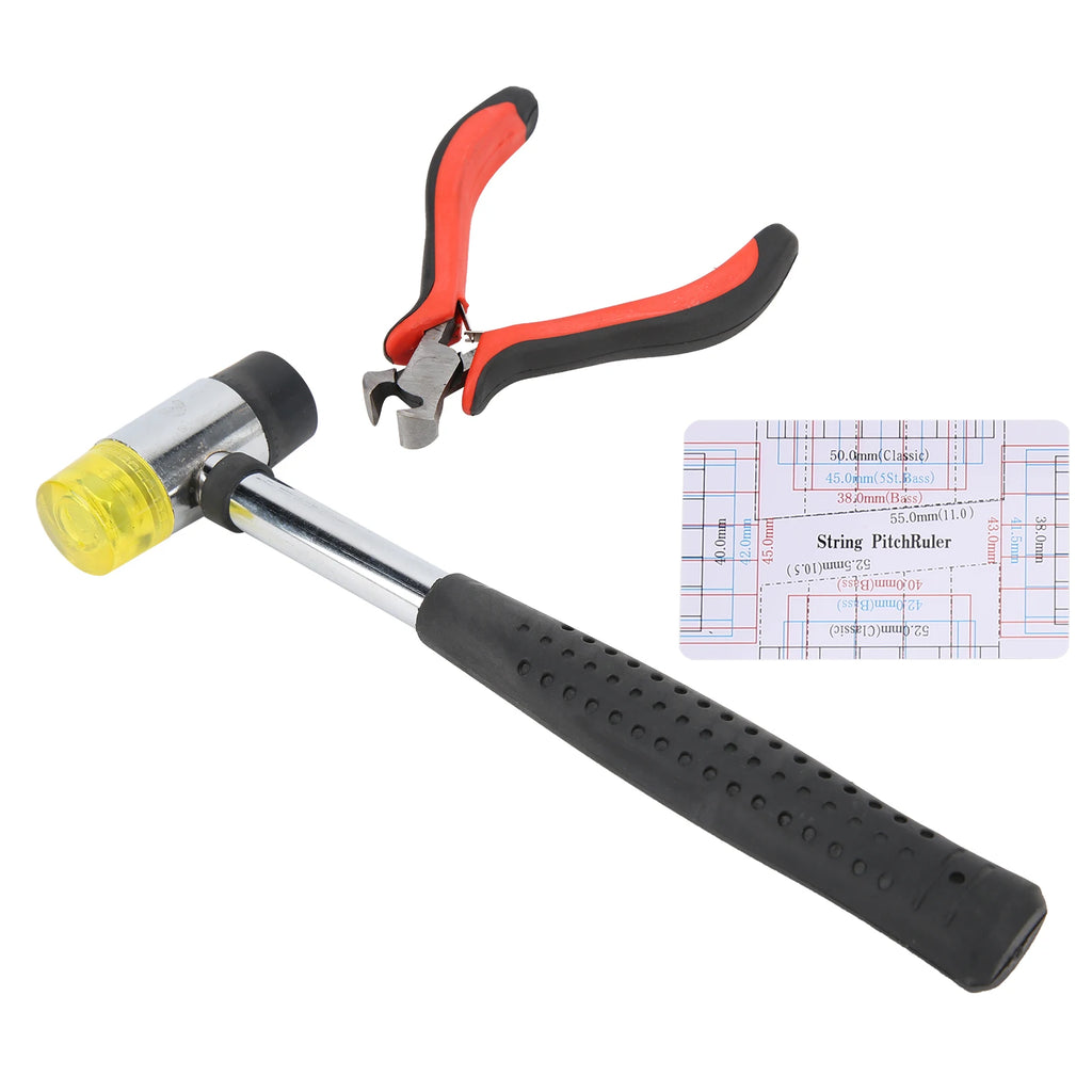 Guitar Repair Tool Set – Double-Head Hammer & String Action Gauge